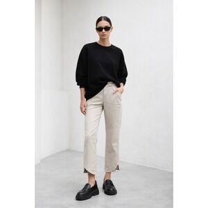 Burberry London Vintage Y2K Curved Hem Cropped Pants Check Detail Khaki 6